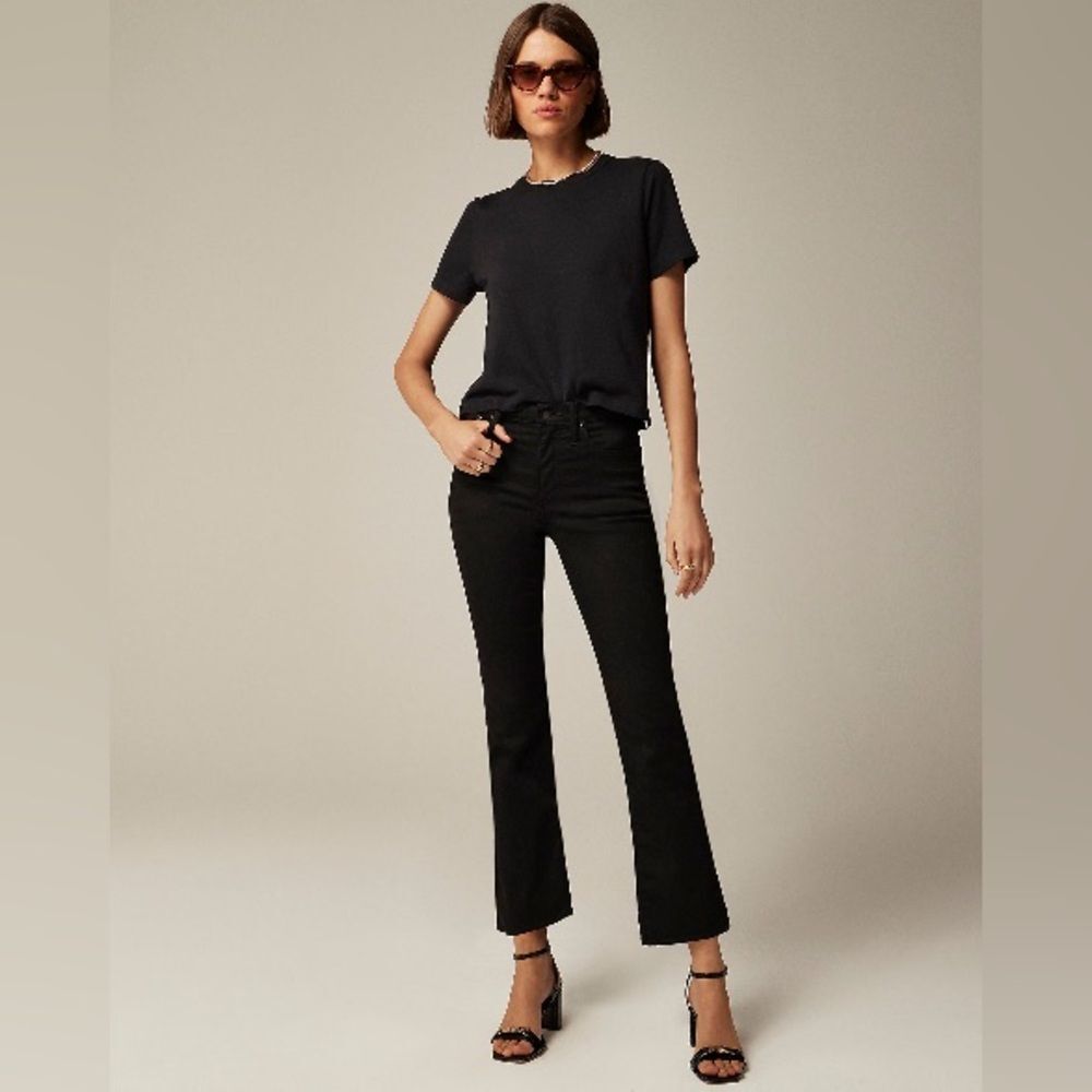 J. Crew Women’s Mid-rise Kickout Jean Black Size 26 #CC527